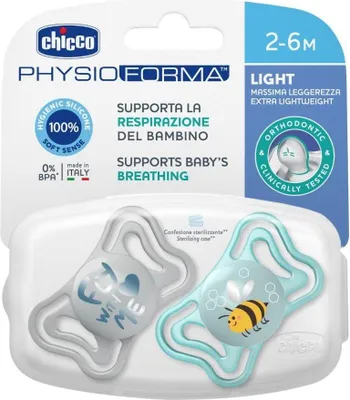 Produktbild von Smoczek uspokajający Chicco PhysioForma Light 2-6 miesięcy niebieski