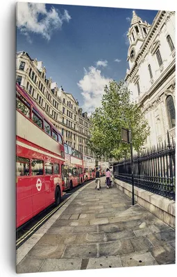 Produktbild von Bild auf Leinwand - Leinwandbild - Einteilig - Architektur London Stadt - 80x120cm - Wand Bild - Wanddeko - Wandbilder - Leinwanddruck - Wanddekoration - Leinwand bilder - Wandbild - PA80x120-2405