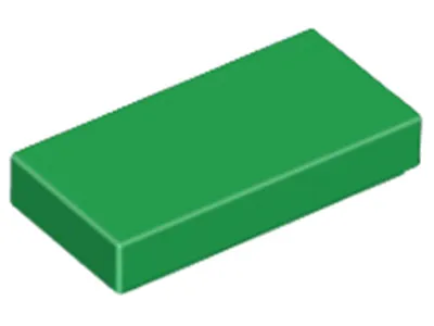 Produktbild von Lego® 1x2 Fliesen 3069 - 50 Stück Grün