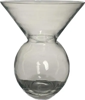 Produktbild von INNA-Glas Tisch Vase XABIO aus Glas, transparent, 25 cm, Ø 20 cm - Deko Vase