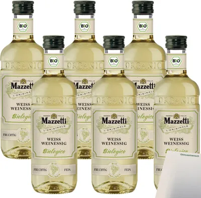 Produktbild von Mazzetti Weissweinessig fruchtig fein VPE (6x500ml Flasche) + usy Block