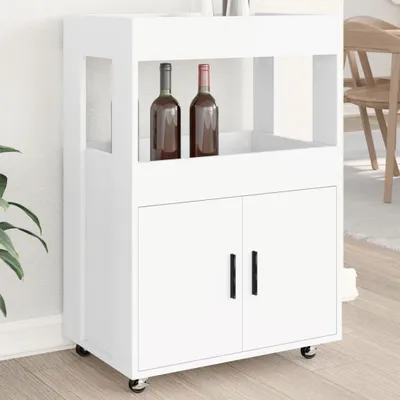 Zdjęcie produktu dla vidaXL Wózek barowy biały 60x39,5x89 cm materiał drewnopochodny