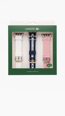 Image de Bracelet en silicone Lacoste pour Apple Watch 38/40 mm, lot de 3