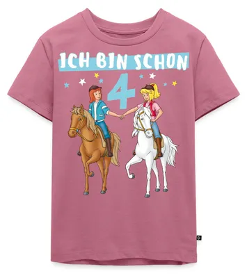 Produktbild von Spreadshirt Bibi & Tina Geburtstag Ich Bin Schon Vier Kinder Premium T-Shirt, 98/104 (2 Jahre), Mauve