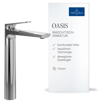 Produktbild von Villeroy & Boch Oasis Waschtischarmatur, Auslaufhöhe 245 mm – Chrom