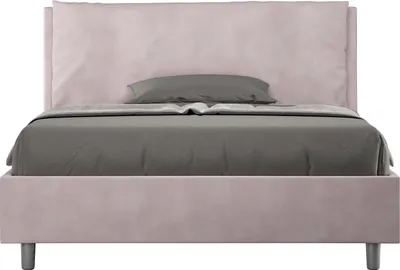 Produktbild von ITYHOME - Gepolstertes Bett ohne Lattenrost 140x210 mit Mikrofaserbezug Fliederfarbe Antea Large