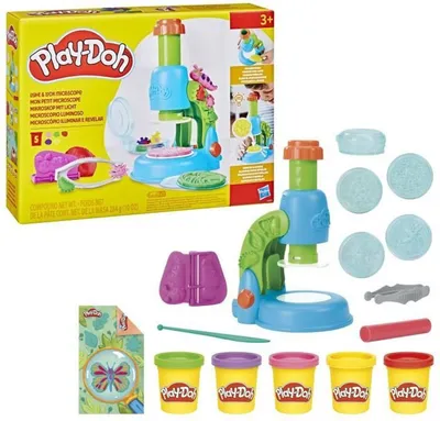 Immagine prodotto di Play-Doh My Little Microscope. modeling clay. 9 accessories and 5 colors. from 3 years old