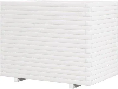 Obrázok produktu pre Kvetináč na záhradné rastliny | Kvetináč na kvety | Kvetináč 90 x 60 x 72 cm z masívneho dubového dreva, biely