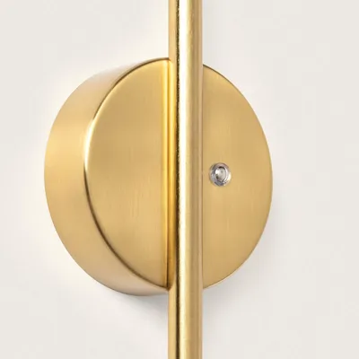 Produktbild von LED Wandleuchte Lineal Metall mit wiederaufladbarem USB Akku Becca Gold