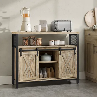Obrázek produktu pro VASAGLE Kuchyňská skříňka Sideboard, 2 posuvné dveře, nastavitelné police