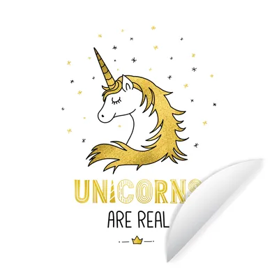 Produktbild von MuchoWow® Runde Wandtattoo - Wandsticker Tapete Aufkleber Kinder Illustration Einhorn Zitat Ø 100 cm Selbstklebend und Repositionierbar - Wandaufkleber - Kreis - Tapetenkreis - Wandbild rund - Schlafzimmerdekoration - Wanddeko - runde Tapete - Kunst für zu Hause