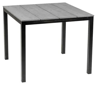 Produktbild von Gartentisch Limasol | 90x90cm | Polywood & Aluminium | Grau
