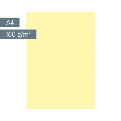 Produktbild von BRUNNEN A4 Universalpapier 160g/m² Hellgelb 25 Blatt Multifunktional