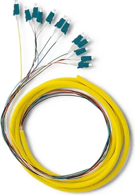 Immagine prodotto di Qoltec 12 x Glasfaser-Pigtail LC/UPC | Monomodale | G657A2 | 2 m