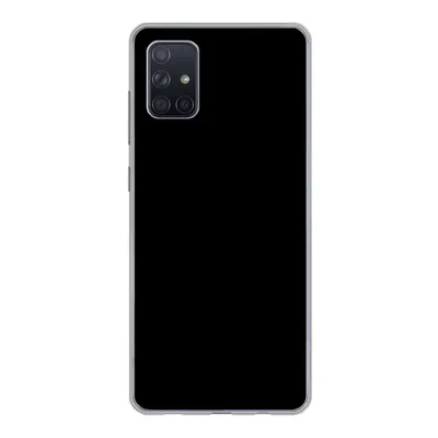 Produktbild von MuchoWow® Handyhülle Schutzhülle Hülle für Samsung Galaxy A71 Schwarz - Dunkel - Massiv - Farbe Silikon Softcase Handy Hülle - Kartenbesitzer