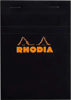 Produktbild von Rhodia 10x Gehefteter Notizblock No.13 A6 80 Bl kariert 80g Schwarz 132009C
