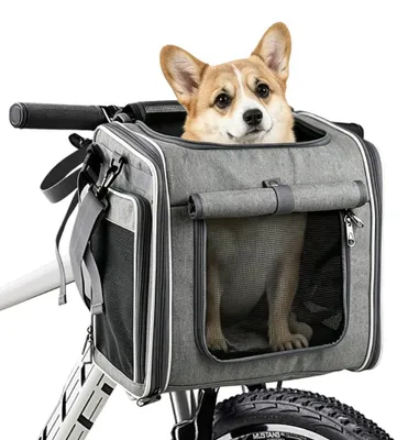 Image de Omgoods - Panier pliable pour chien, avec 4 ouvertures et des fenêtres en filet