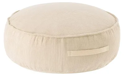 Produktbild von MeowBaby Slimcord Sitzpouf für Kinder, feiner Cord, rund, 65x30 cm, beige