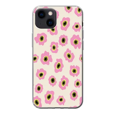 Produktbild von MuchoWow® Handyhülle Schutzhülle Hülle für iPhone 13 mini Blume - Muster - Abstrakt Silikon Softcase Handy Hülle - Softcase - Geburtstag Teenager