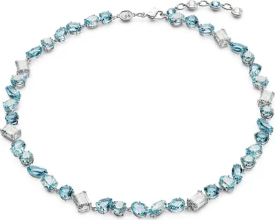 Produktbild von SWAROVSKI Damen Halskette Blau Rhodiniert GEMA 5666007