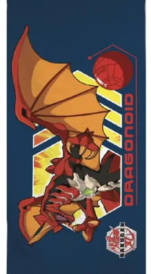 Obrázok produktu pre Plážová osuška Bakugan - 70x140 cm, 100% polyester pre dokonalý deň na pláži