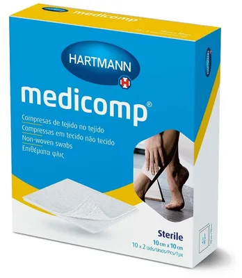 Productafbeelding van Hartmann Medicomp steriele gaasverbanden, 10x10 cm, 10 stuks