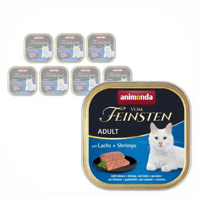 Zdjęcie produktu dla Animonda Vom Feinsten Adult 8x100g Mokra Karma dla Kota z Łososiem i Krewetkami