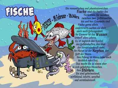 Produktbild von vianmo Holzschild 30x40 cm Sternzeichen Fische 19 Februar 20 März