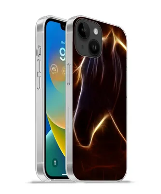 Produktbild von MuchoWow® Handyhülle Schutzhülle Hülle für Apple iPhone 14 - Softcase Pferd - Kontur - Leicht Silikon Softcase Handy Hülle - Mobiltelefonhülle