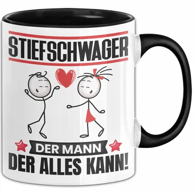 Produktbild von Stiefschwager Tasse Geschenk für Stiefschwager Der Mann Der Alles Kann Geschenkidee zum Geburtstag (Schwarz)