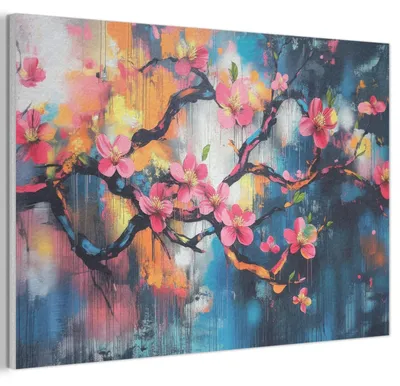 Zdjęcie produktu dla Elzusha - Panel ścienny "Kwiaty", 60x40 cm, dekoracja ścienna
