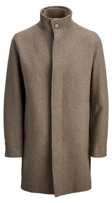 Image de Jack & Jones 12280952_1973_L, Unie, Adulte, Fermeture éclair, Laine, Polyester, Marron
