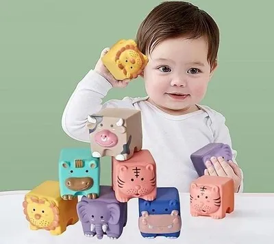 Zdjęcie produktu dla Miękkie klocki sensoryczne 6 elementów