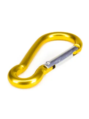 Immagine prodotto di Moschettone in alluminio oro-arancio con moschettone a scatto portachiavi trekking