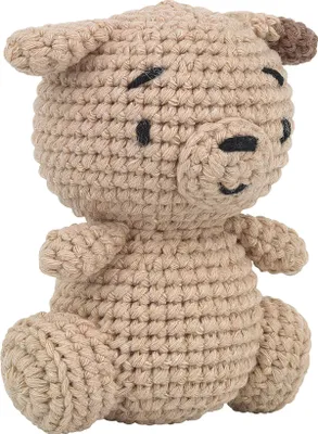 Produktbild von Amigurumi Häkelset 'Hund Jimmy' zum Selbermachen, ca. 10 cm groß, mit detaillierter Anleitung