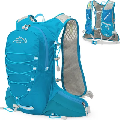 Produktbild von 12L Fahrrad-Trinkrucksack Leichter Reitwesten-Rucksack fuer Laufen im Freien, Camping, Wandern, Bergsteigen