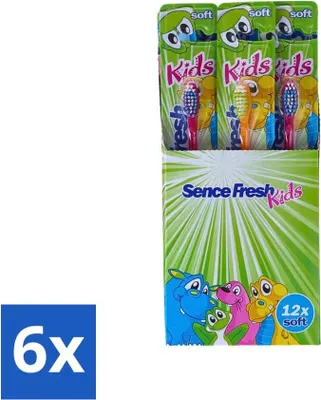 Produktbild von Sence - Fresh Kids Soft - Zahnbürsten - Weich - 12 Zahnbürsten - Vorteilspack - 6 Stücke