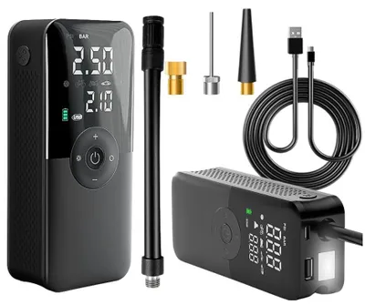 Produktbild von Akku Kompressor Elektrische Luftpumpe mit Powerbank Funktion