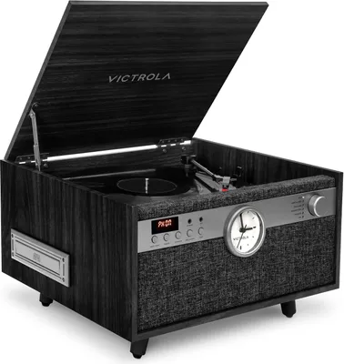 Produktbild von Victrola Century Signature, Audio-Plattenspieler mit Riemenantrieb, Schwarz, Kunststoff, 33 1/3,45,78 RPM, A2DP, AVRCP, 10 m