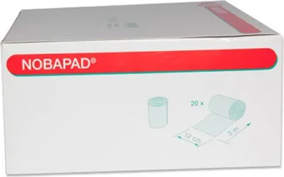 A white cardboard box with red branding and product illustration.