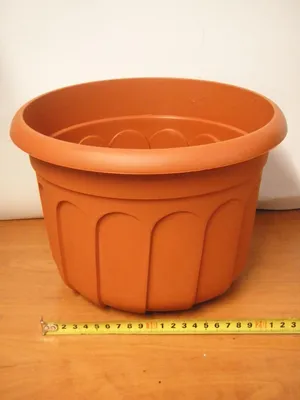 Image de pot en terre cuite, 26 cm, terracotta + soucoupe
