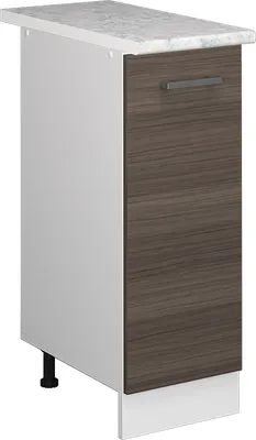 Produktbild von Unterschrank Vicco R-Line Grau 30 cm mit Tür, mit Arbeitsplatte, Model 41838