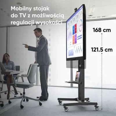 Immagine prodotto di Laikiklis Mobilny stojak do TV 50" - 90" do 90 kg ONKRON TS1891 Juodas