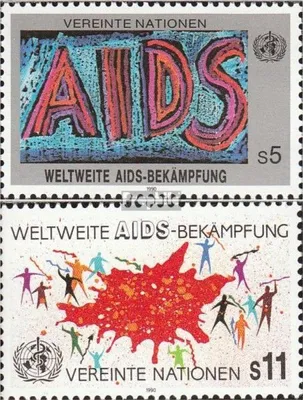 Produktbild von Briefmarken UNO - Wien 1990 Mi 100-101 (kompl.Ausg.) postfrisch AIDS-Bekämpfung