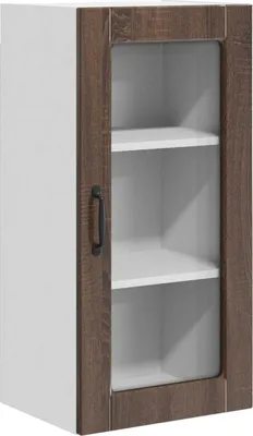 Produktbild von Wandglas-Schrank LUCCA Brauneiche 40 x 31 x 80 cm Holzwerkstoff