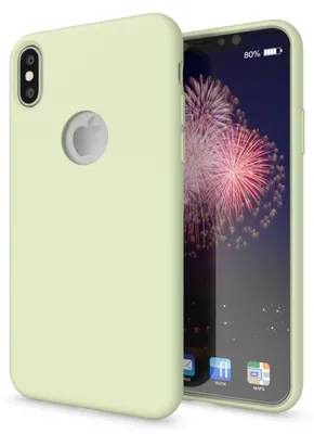 Obrázek produktu pro NALIA pouzdro pro Apple iPhone X, Liquid Silicone Mobile Phone Protection Hard Case Cover Fresh Green