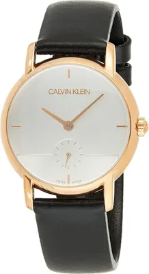 Produktbild von Calvin Klein K9H2Y6C6 Damen-Armbanduhr, Edelstahl-Gehäuse, Leder-Armband