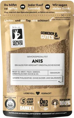 Produktbild von Anis, gemahlen, intensives Aroma zum Kochen und Backen, ohne Zusatzstoffe, 3 x 100g