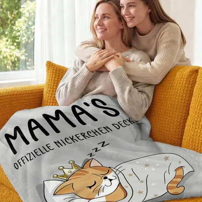 Produktbild von Geschenk für Mama, Flanell Kuscheldecke 130 x 170 cm | Muttertagsgeschenke für Mama, Decke für Mama