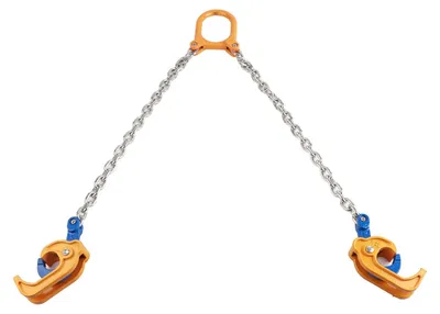 Vatkettenheber 0,5 t, automatische Verriegelung, 2 Haken, legierter Stahl